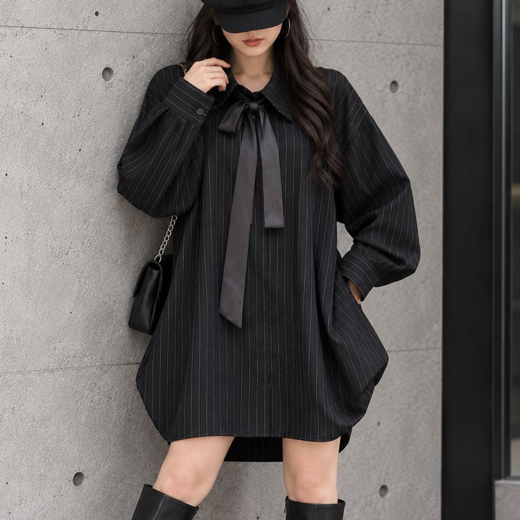 大きいサイズ レディース ロングシャツワンピース jp017