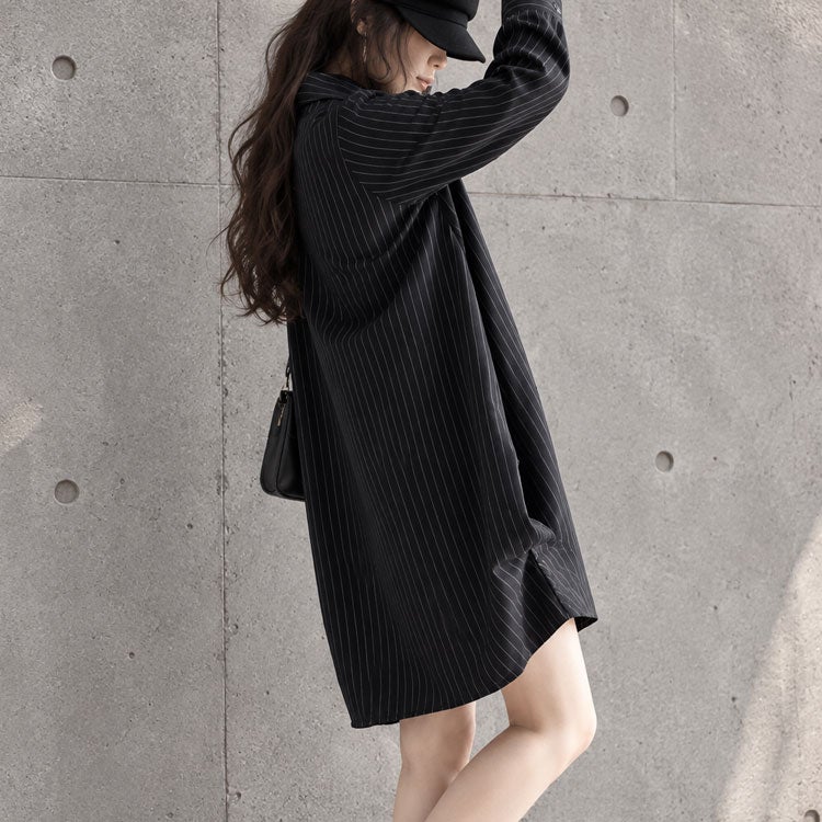 大きいサイズ レディース ロングシャツワンピース jp017