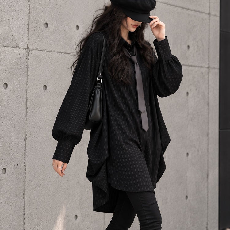 大きいサイズ レディース ロングシャツワンピース jp017
