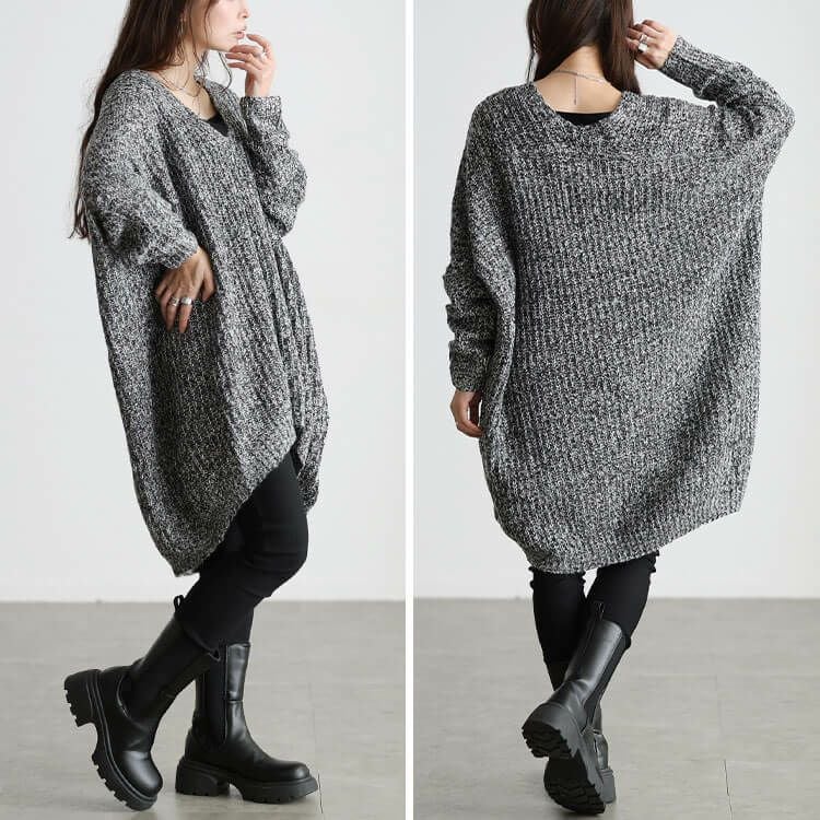 大きいサイズ レディース Vネックドルマンツイードワンピース gold