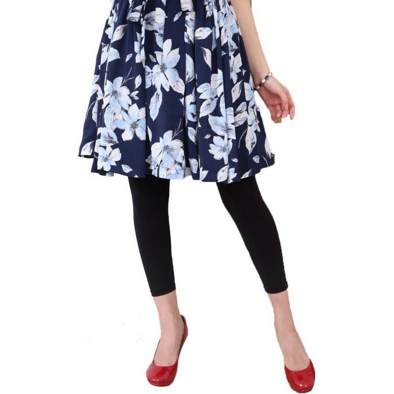 大きいサイズ レディース 日本製ストレッチレギンス pure-003 【メール便可】 ブラック