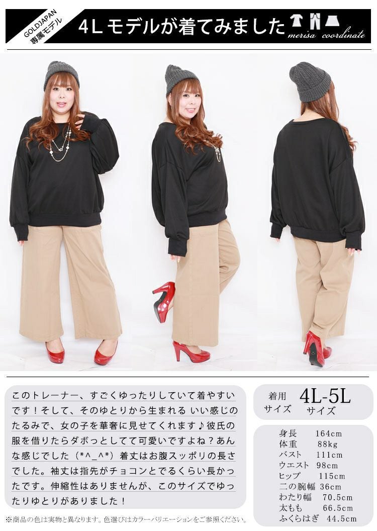 大きいサイズ レディース BIGトレーナー　sw-0151