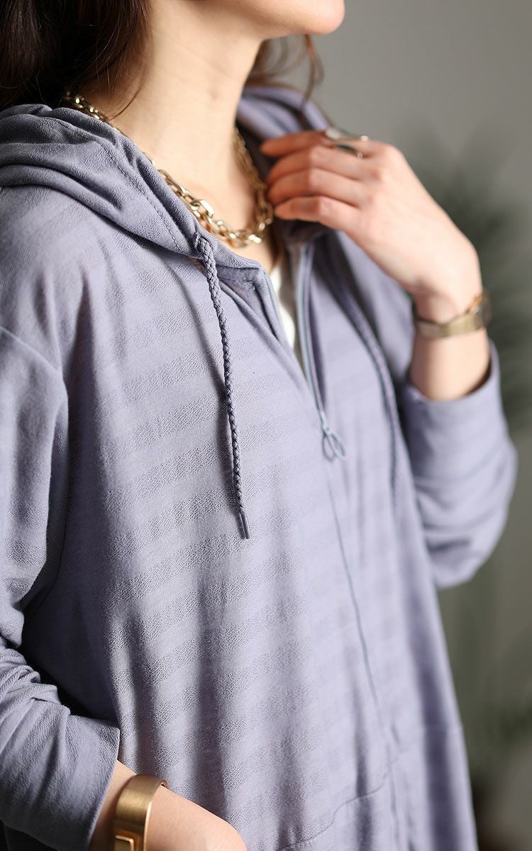 大きいサイズ レディース UV対策吸湿速乾ジップアップロングパーカー　map-97l