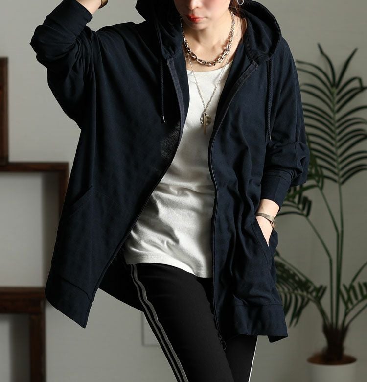 大きいサイズ レディース UV対策吸湿速乾ドルマンジップアップパーカー　map-348l