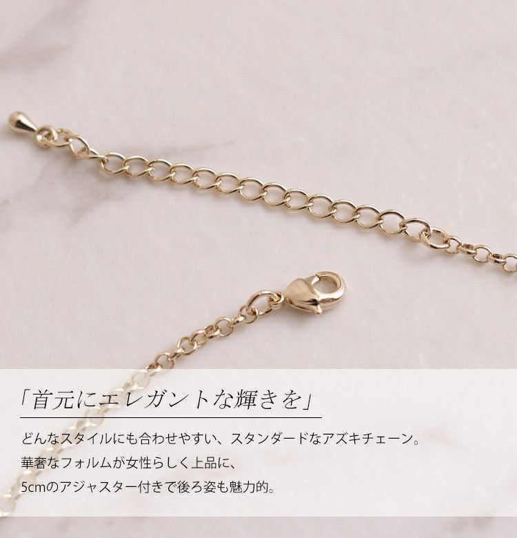 大きいサイズ レディース フェイクパールリングネックレス　humio-013 【メール便可】