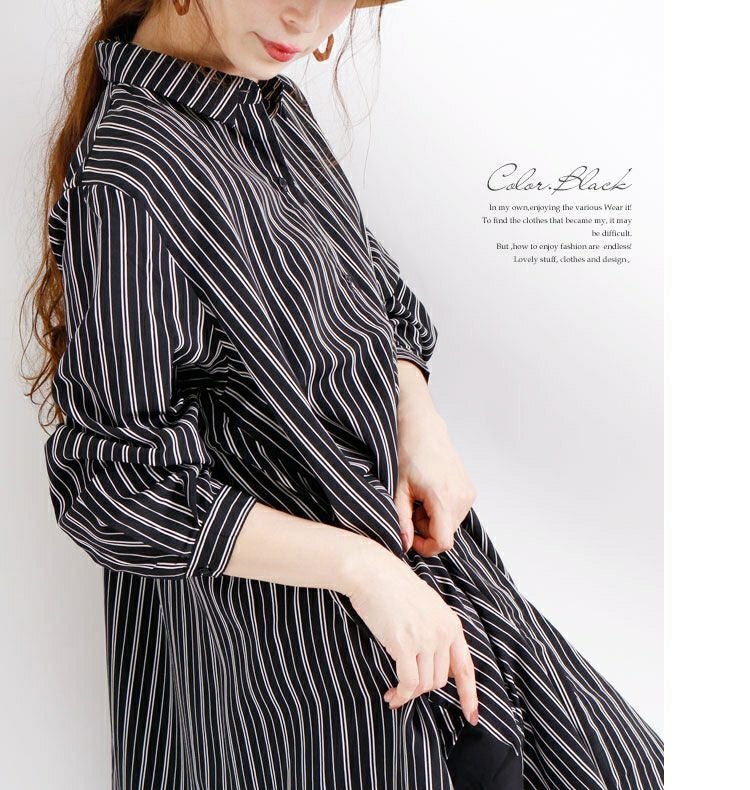 大きいサイズ レディース レイヤード風ロングシャツ　af-1916044