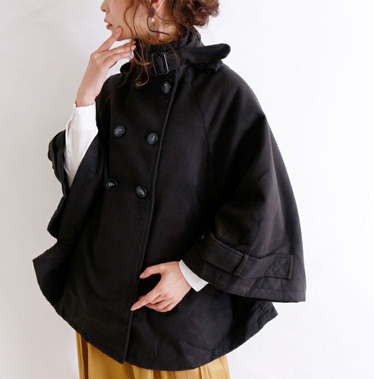 大きいサイズ レディース ケープ風ポンチョコート　jp194