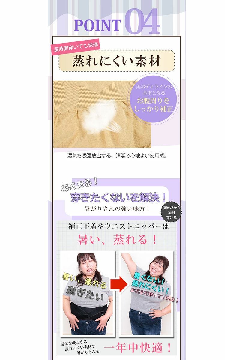 大きいサイズ レディース もう下腹出させない！楽して引き締めシンデレラパンツ　humio-043【メール便可】3分丈 股擦れ 股ズレ 股ずれ