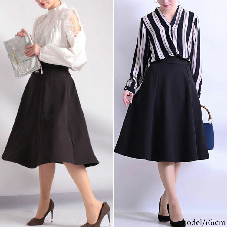 大きいサイズ レディース ツイルスカート　mnb-802108