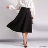大きいサイズ レディース ツイルスカート　mnb-802108 ブラック