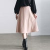 大きいサイズ レディース ツイルスカート　mnb-802108 ライトベージュ