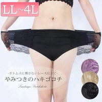 大きいサイズ レディース バックレーススタンダードショーツ　goldy-444【メール便可】