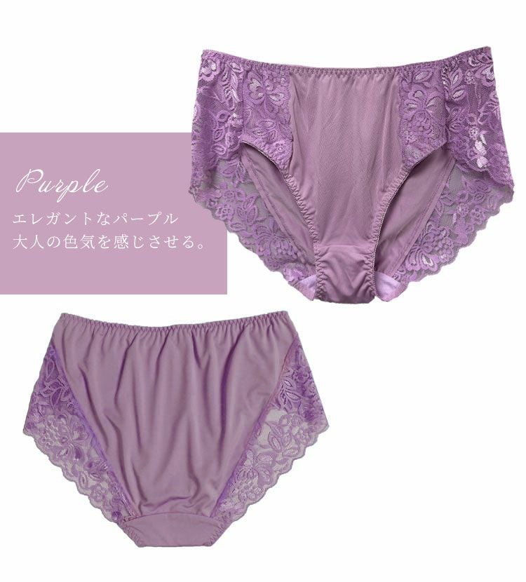 大きいサイズ レディース バックレーススタンダードショーツ　goldy-444【メール便可】