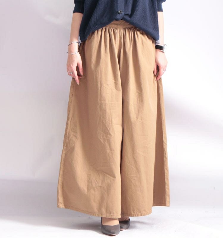 大きいサイズ レディース ツイルワイドパンツ　wc-0171