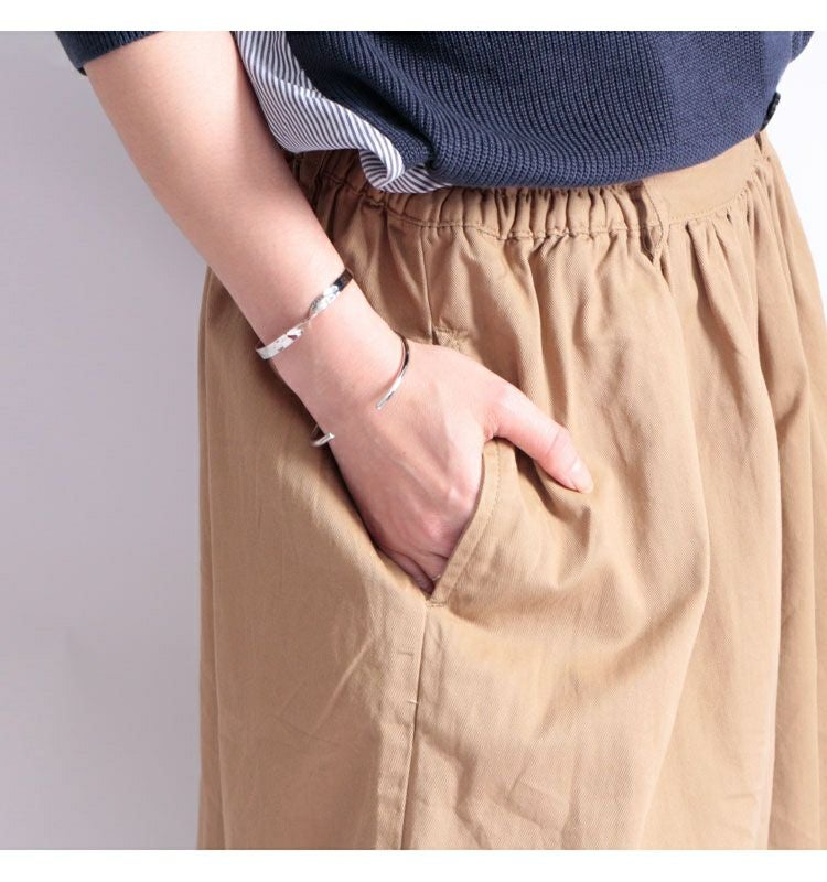 大きいサイズ レディース ツイルワイドパンツ　wc-0171