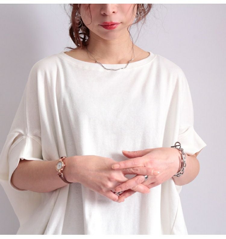 大きいサイズ レディース 変形ドルマンコットンカットソー　wk-164