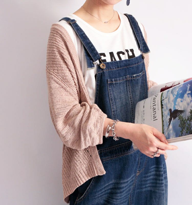 大きいサイズ レディース デニムサロペットロングスカート　sw-0265