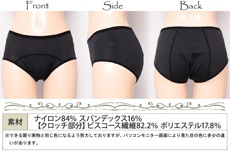 大きいサイズ レディース サニタリーメッシュショーツ　goldy-459【メール便可】