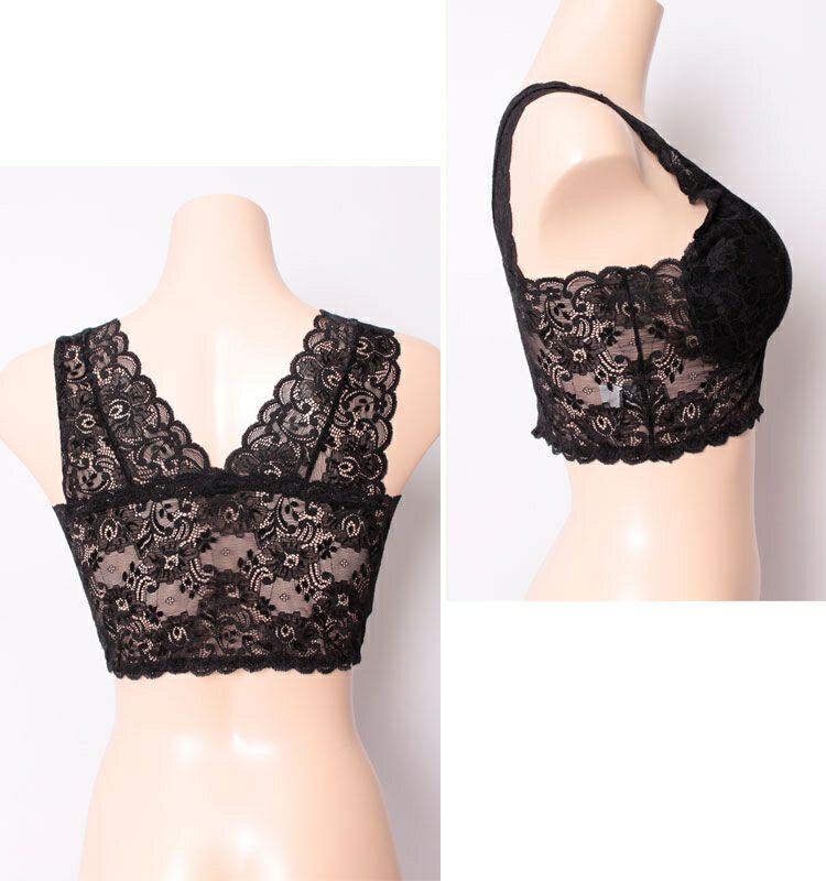 大きいサイズ レディース ノンワイヤー総レースブラ　goldy-452