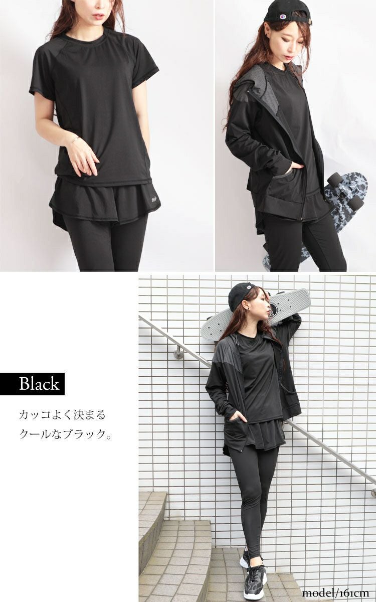 大きいサイズ レディース スポーツウェア3点セット　goldy-484