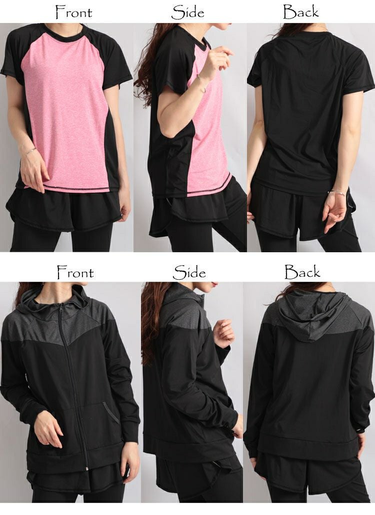 大きいサイズ レディース スポーツウェア3点セット　goldy-484