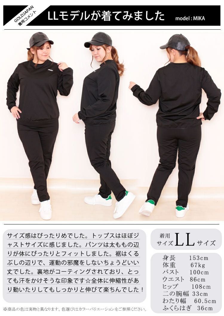 大きいサイズ レディース 爆汗10倍！着るだけダイエットサウナスーツ