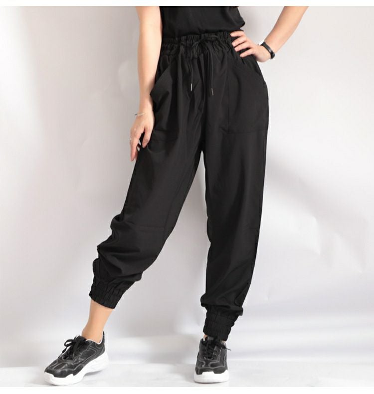 大きいサイズ レディース ドロスト付きジョガーパンツ　goldy-482