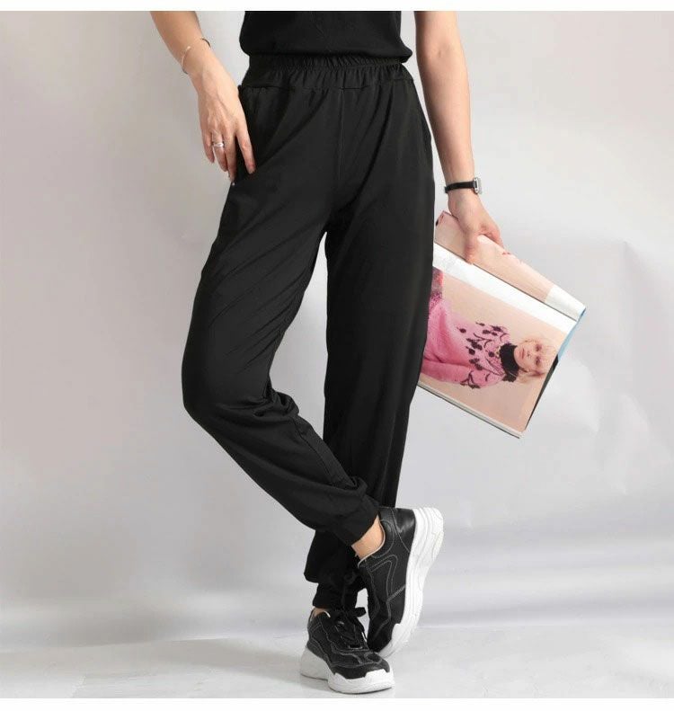 大きいサイズ レディース サイドメッシュラインジョガーパンツ　goldy-485