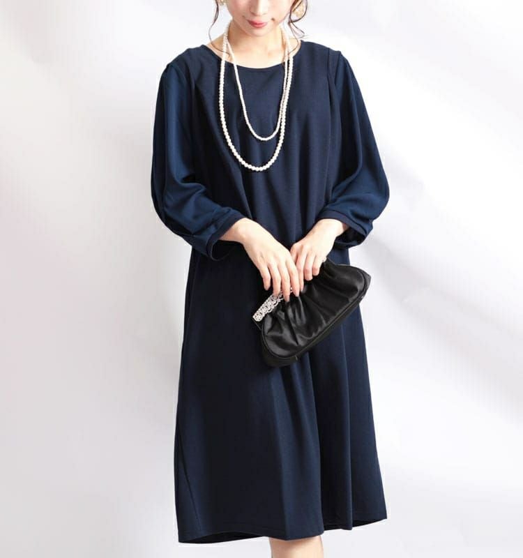 大きいサイズ レディース カットジョーゼットワンピース　mncut-102191