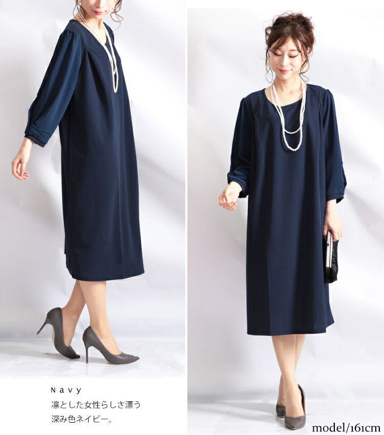 大きいサイズ レディース カットジョーゼットワンピース　mncut-102191
