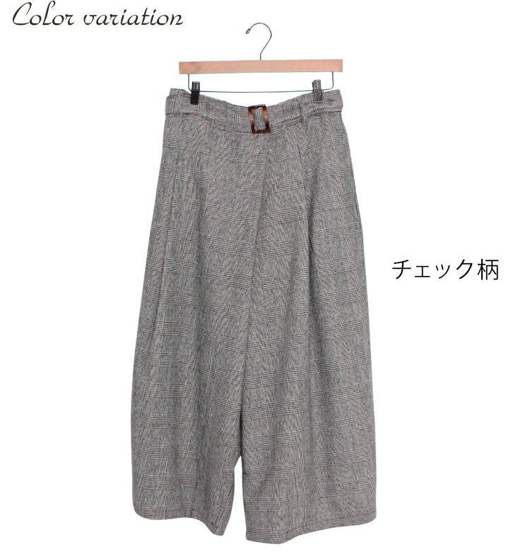 大きいサイズ レディース グレンチェックパンツ　sw-0321