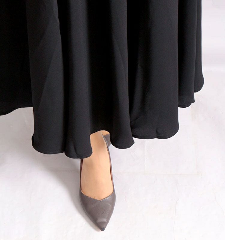 大きいサイズ レディース ウエストリブフレアスカート　nw-20020