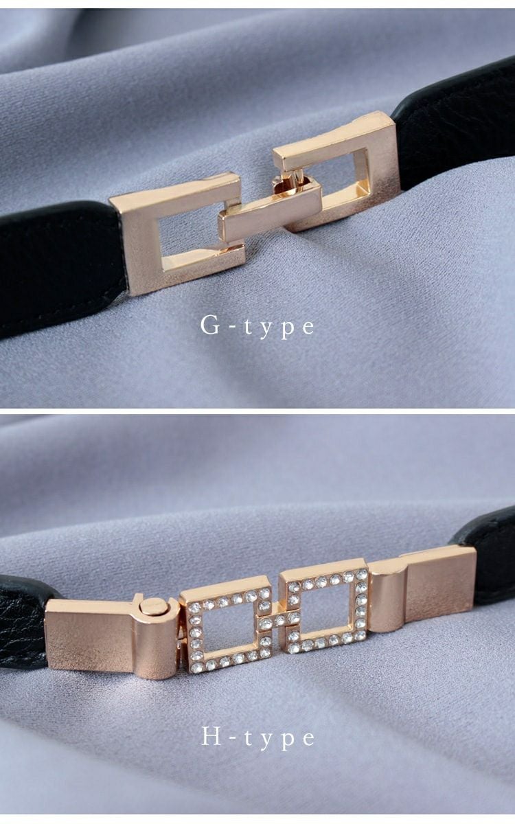 大きいサイズ レディース デザインナローゴムベルト　art-type【メール便可】