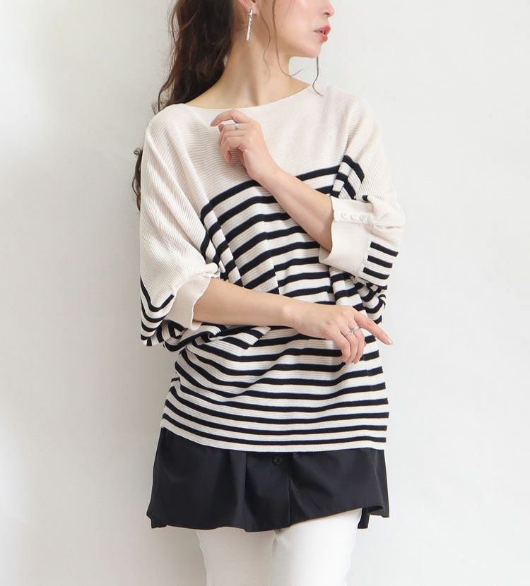 大きいサイズ レディース レイヤード風つけ裾　jp256【メール便可】