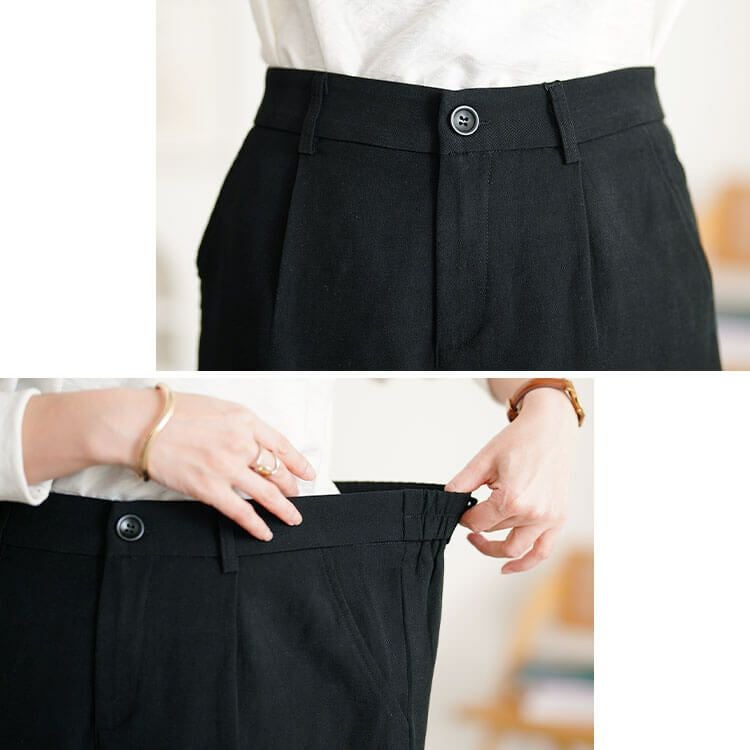 大きいサイズ レディース バックウエストゴムキュロットショートパンツ