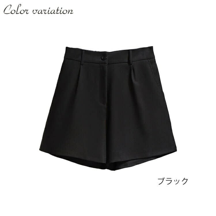 大きいサイズ レディース バックウエストゴムキュロットショートパンツ　goldy-529