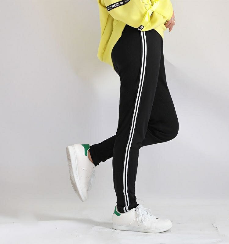 大きいサイズ レディース サイドライン入りレギンスパンツ　bai-0016