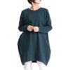 大きいサイズ レディース 裏起毛コクーンチュニック　suri-3212 ダークグリーン