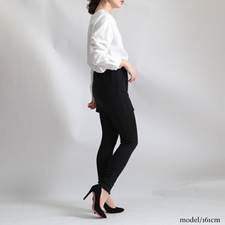 大きいサイズ レディース 裏起毛レギンスミニスカート　goldy-555