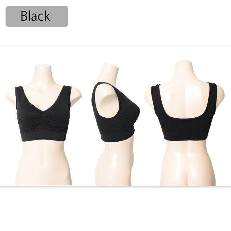 大きいサイズ レディース 取り外し可能カップ付きノンワイヤーブラ　goldy-540