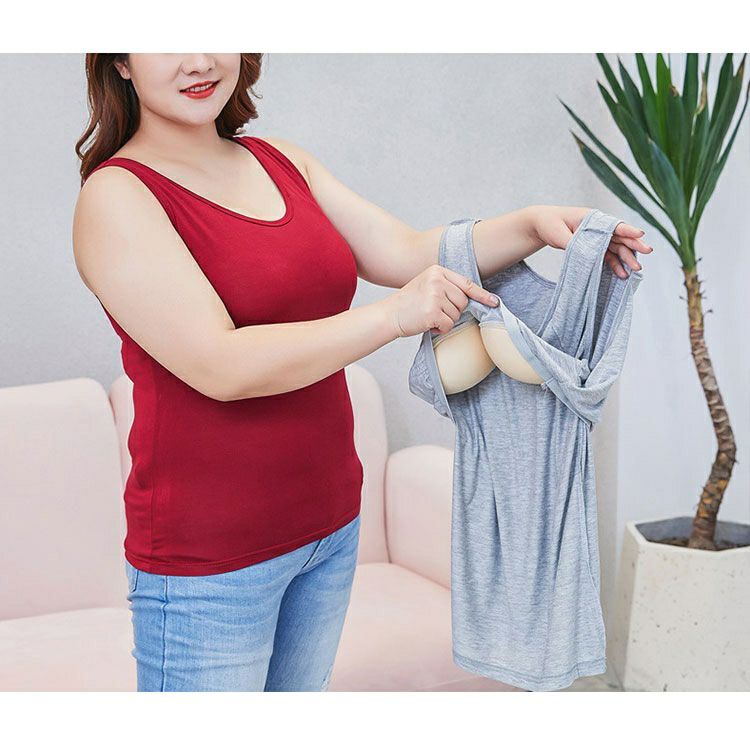 大きいサイズ レディース ブラカップ付きタンクトップ　goldy-545