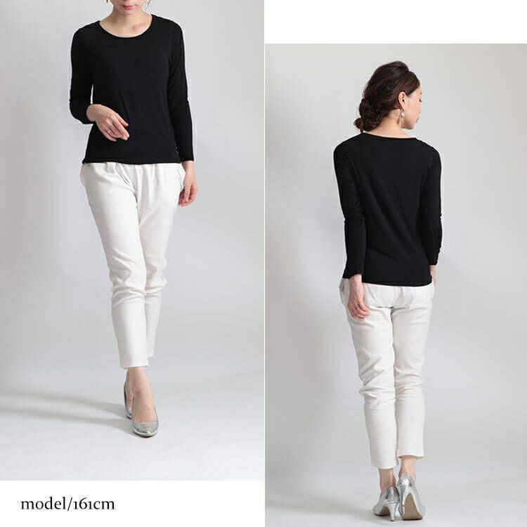 大きいサイズ レディース ブラカップ付き長袖インナー　goldy-541