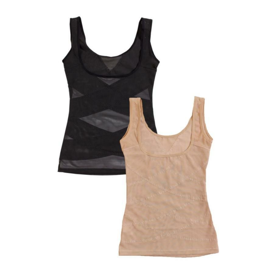 大きいサイズ レディース わがままボディの収納術！らくちんメッシュタンクトップ　nhtabo-200502w ブラック×ベージュ