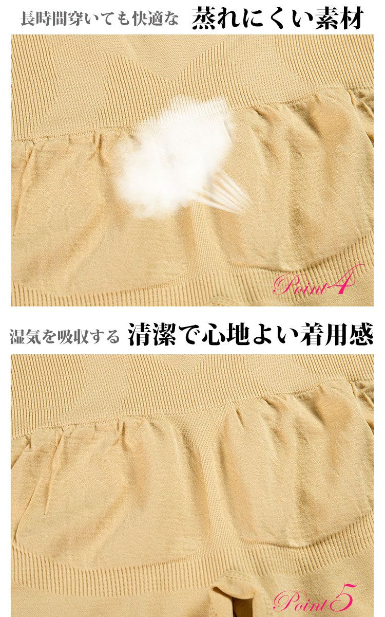 大きいサイズ レディース もう下腹出させない！楽して引き締めシンデレラパンツ 2枚組　humio-043w 3分丈 股擦れ 股ズレ 股ずれ