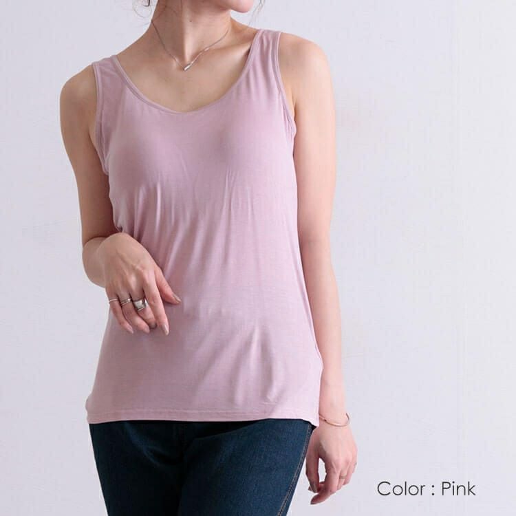 大きいサイズ レディース ブラカップ付きタンクトップ　goldy-550