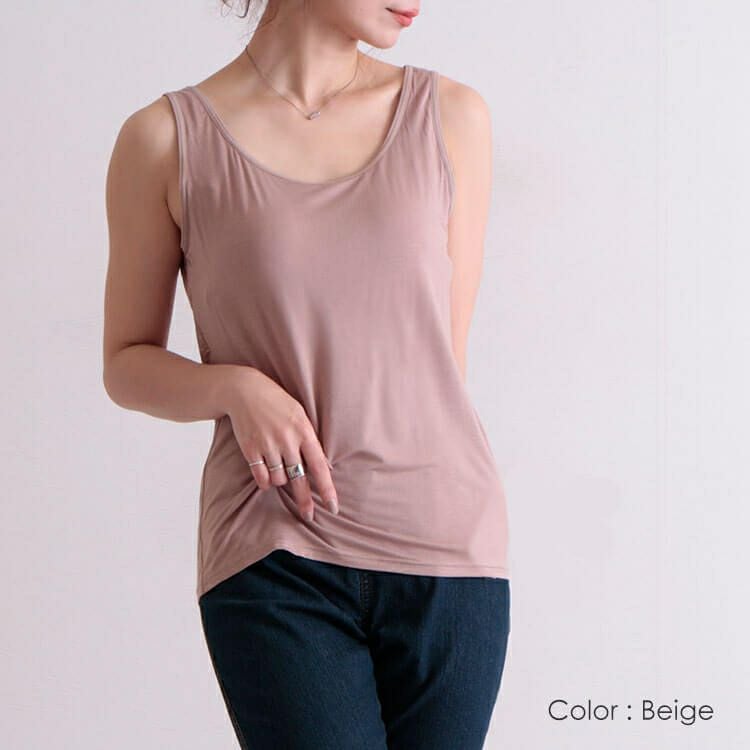 大きいサイズ レディース ブラカップ付きタンクトップ　goldy-550