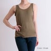 大きいサイズ レディース ブラカップ付きタンクトップ　goldy-550 カーキ