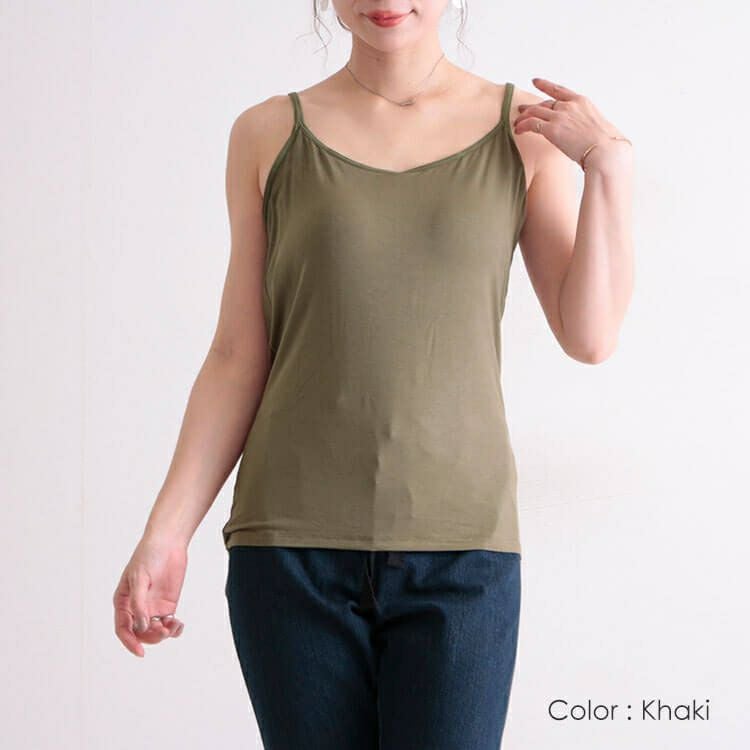 大きいサイズ レディース ブラカップ付きキャミソール　goldy-549