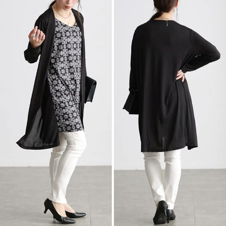 大きいサイズ レディース トッパー重ね着風チュニック　jp283