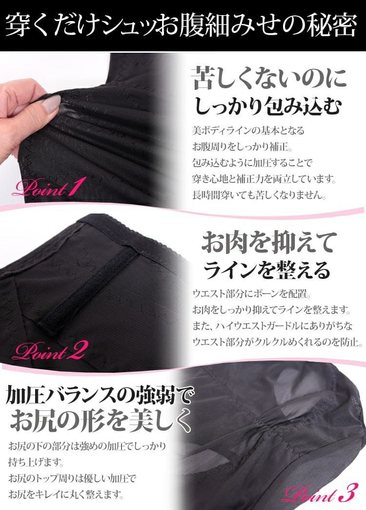 大きいサイズ レディース 脂肪吸引並みハイウエストガードルショーツ　jp328【メール便可】